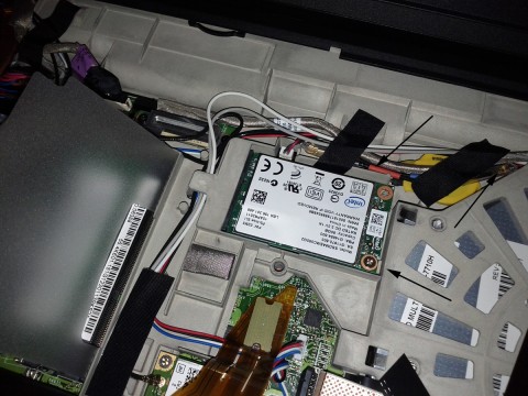 The mSATA drive is held in with a single screw.