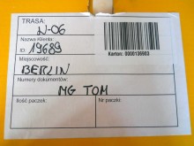 Shipping label showing the lights are from Berlin